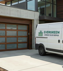 Evergreen Garage Door service van on site
